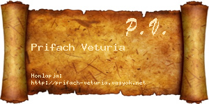 Prifach Veturia névjegykártya